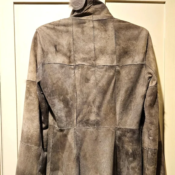 Sale! Was $79 Sheri Bodell Suede Rabbit Fur Jacket - Picture 7 of 13